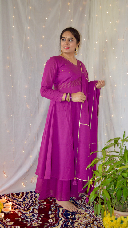 The Sunheri Vine Anarkali Dress
