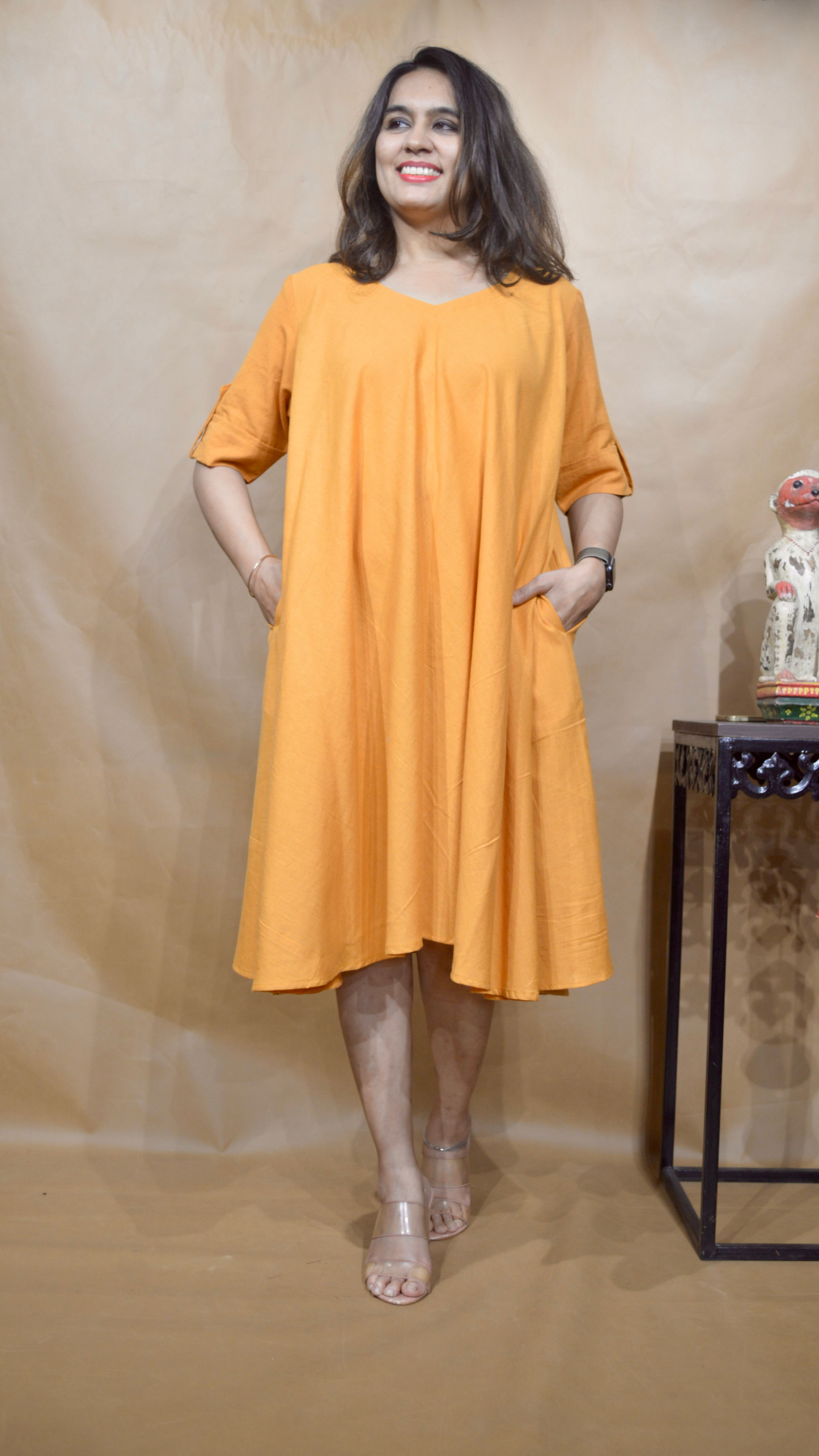 The Marigold Glow Tent Dress