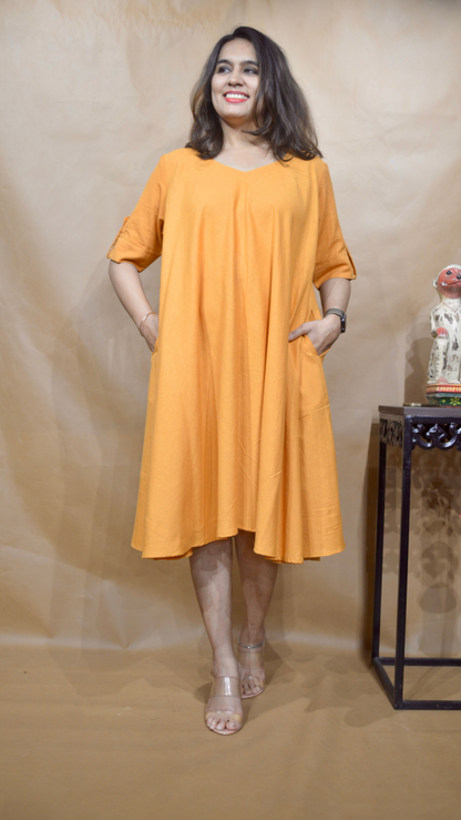 The Marigold Glow Tent Dress