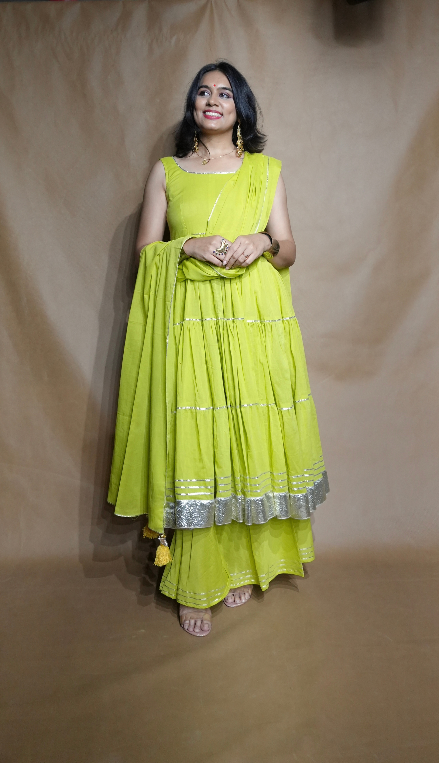 Hari Rang Anarkali Dress