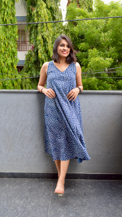 Indigo Circular Dress