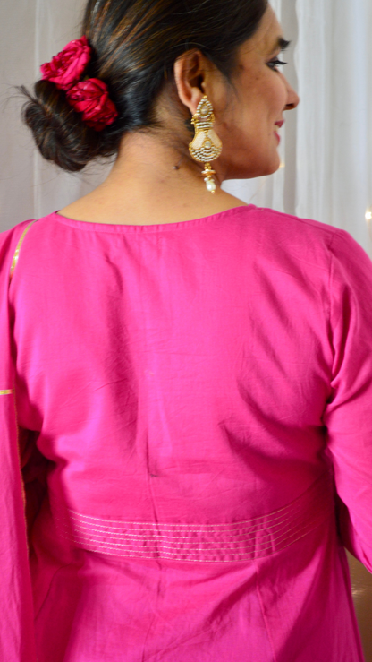 The Sunheri Rani Pink Anarkali Dress