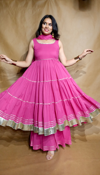 Gulabi Noor Anarkali Dress