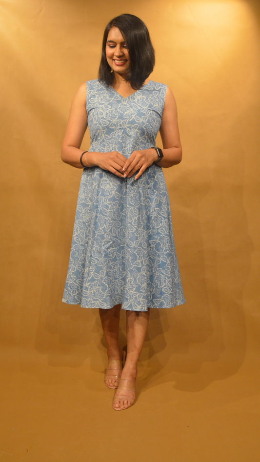 Powder Blue A-Line Dress