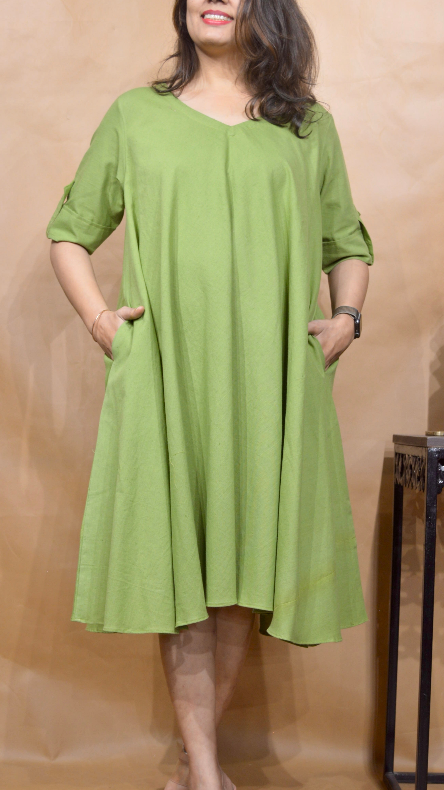 The Pistachio Veil Tent Dress