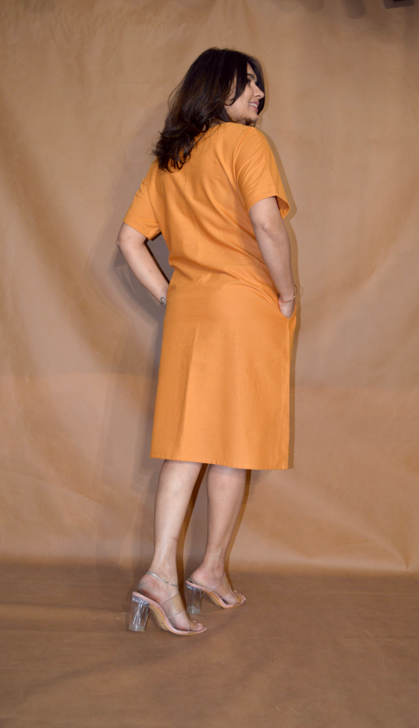 Everyday Ease Tee Dress – Golden Dune