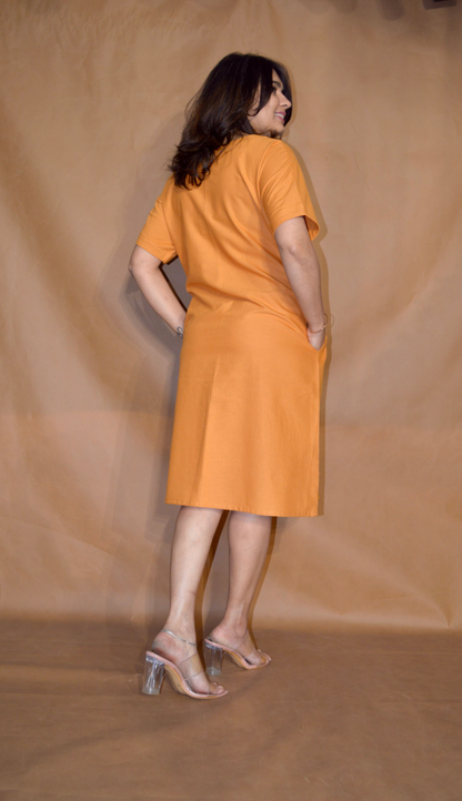 Everyday Ease Tee Dress – Golden Dune