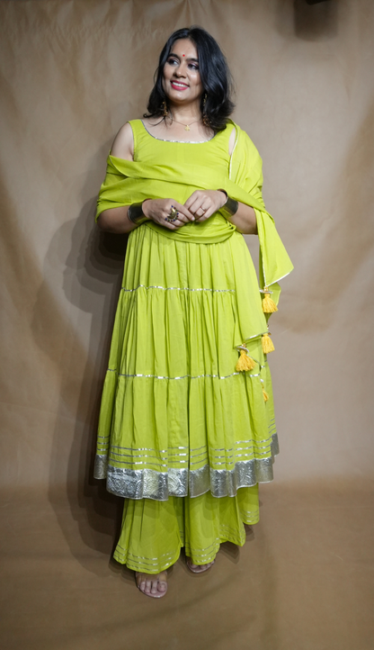 Hari Rang Anarkali Dress