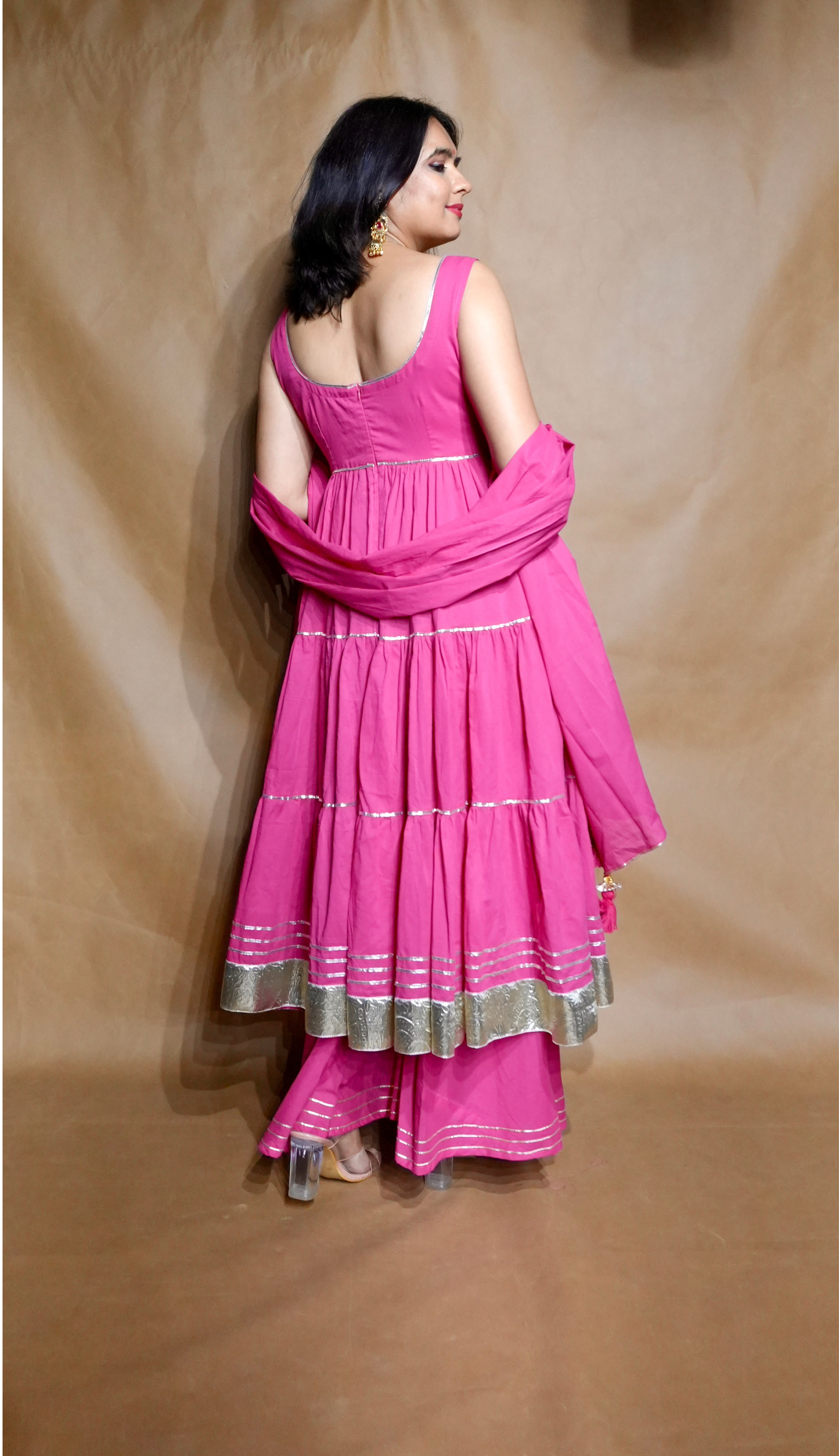 Gulabi Noor Anarkali Dress