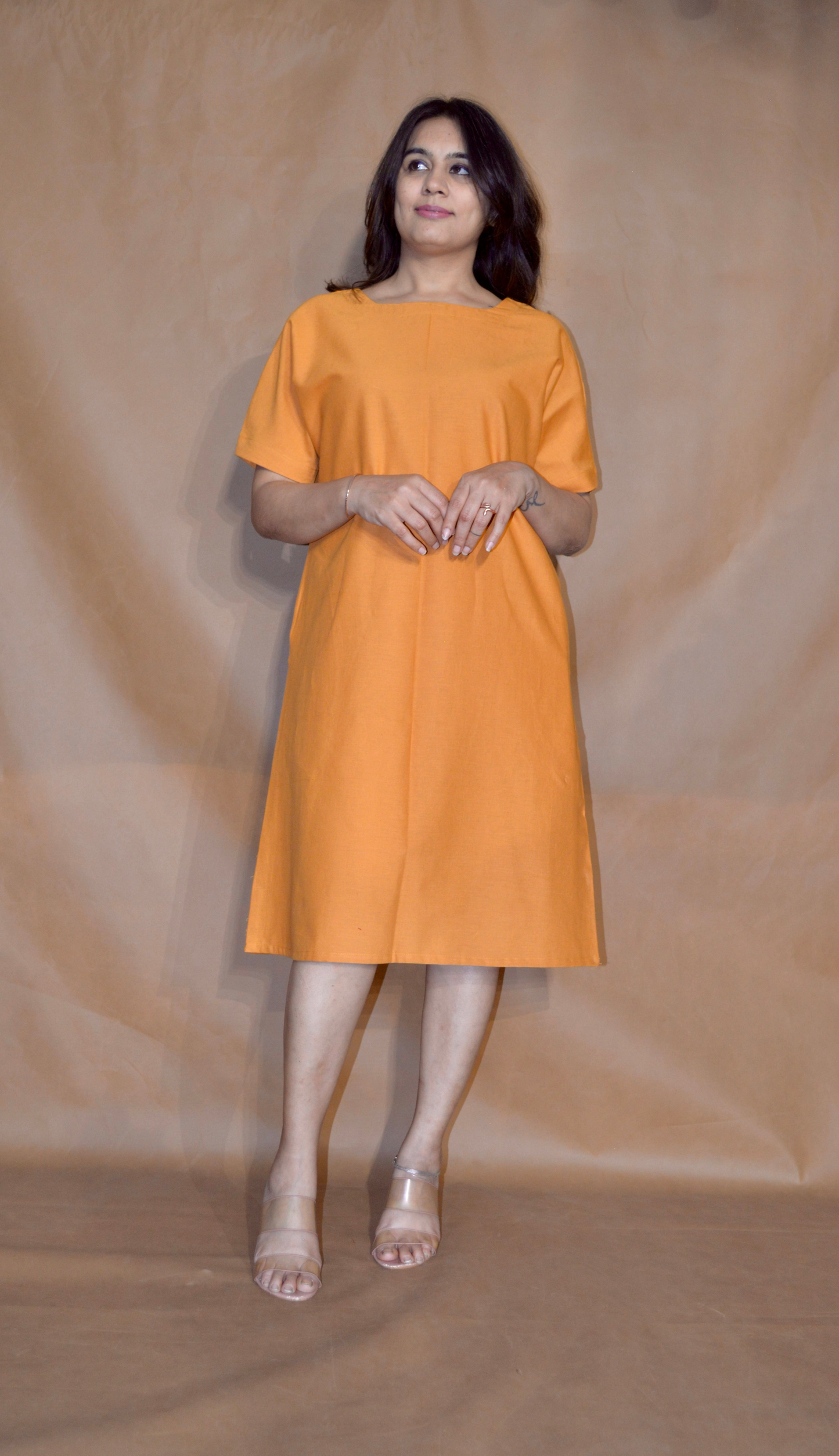 Everyday Ease Tee Dress – Golden Dune