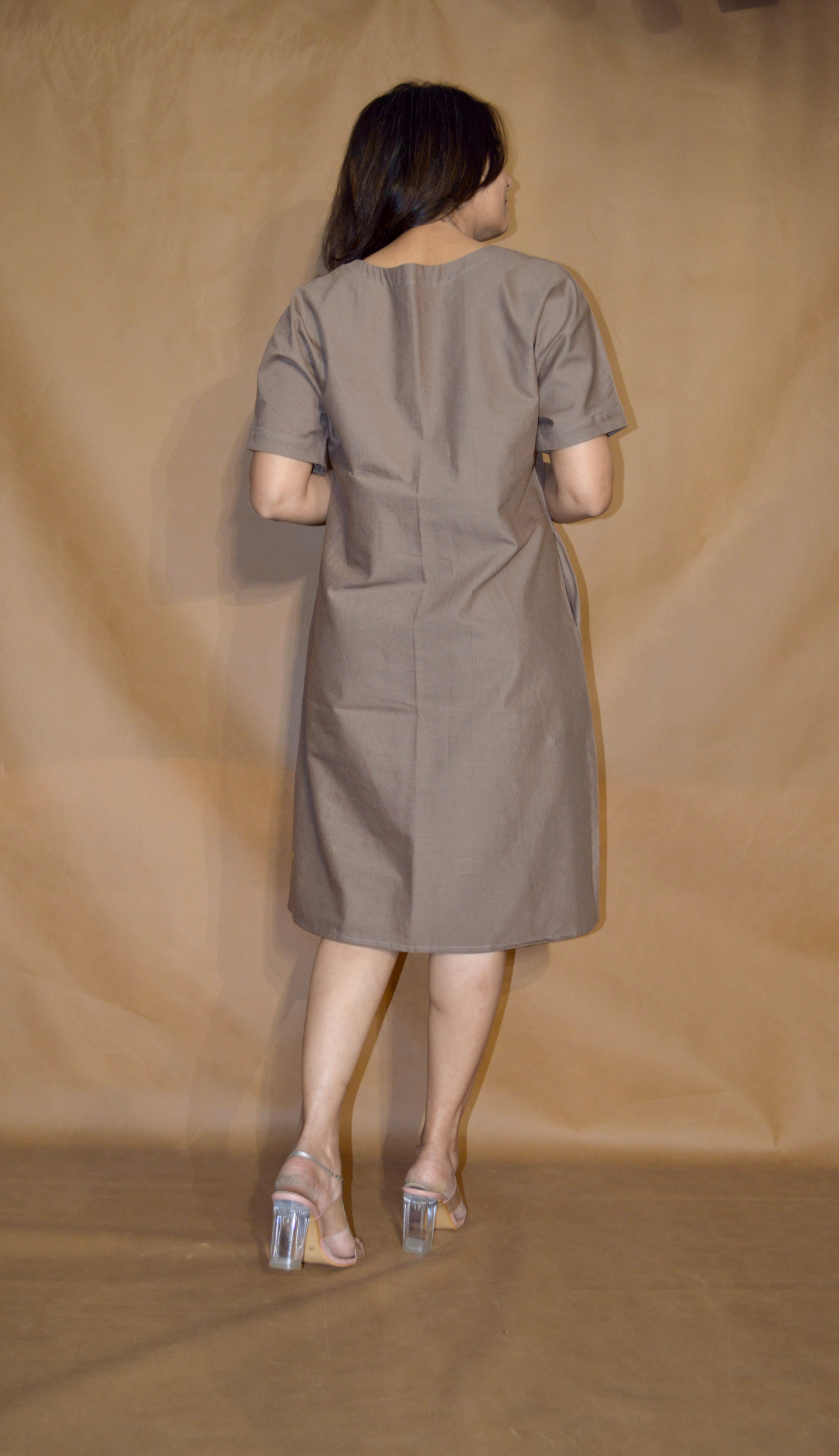 Everyday Ease Tee Dress – Clay Mist