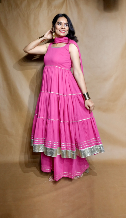 Gulabi Noor Anarkali Dress