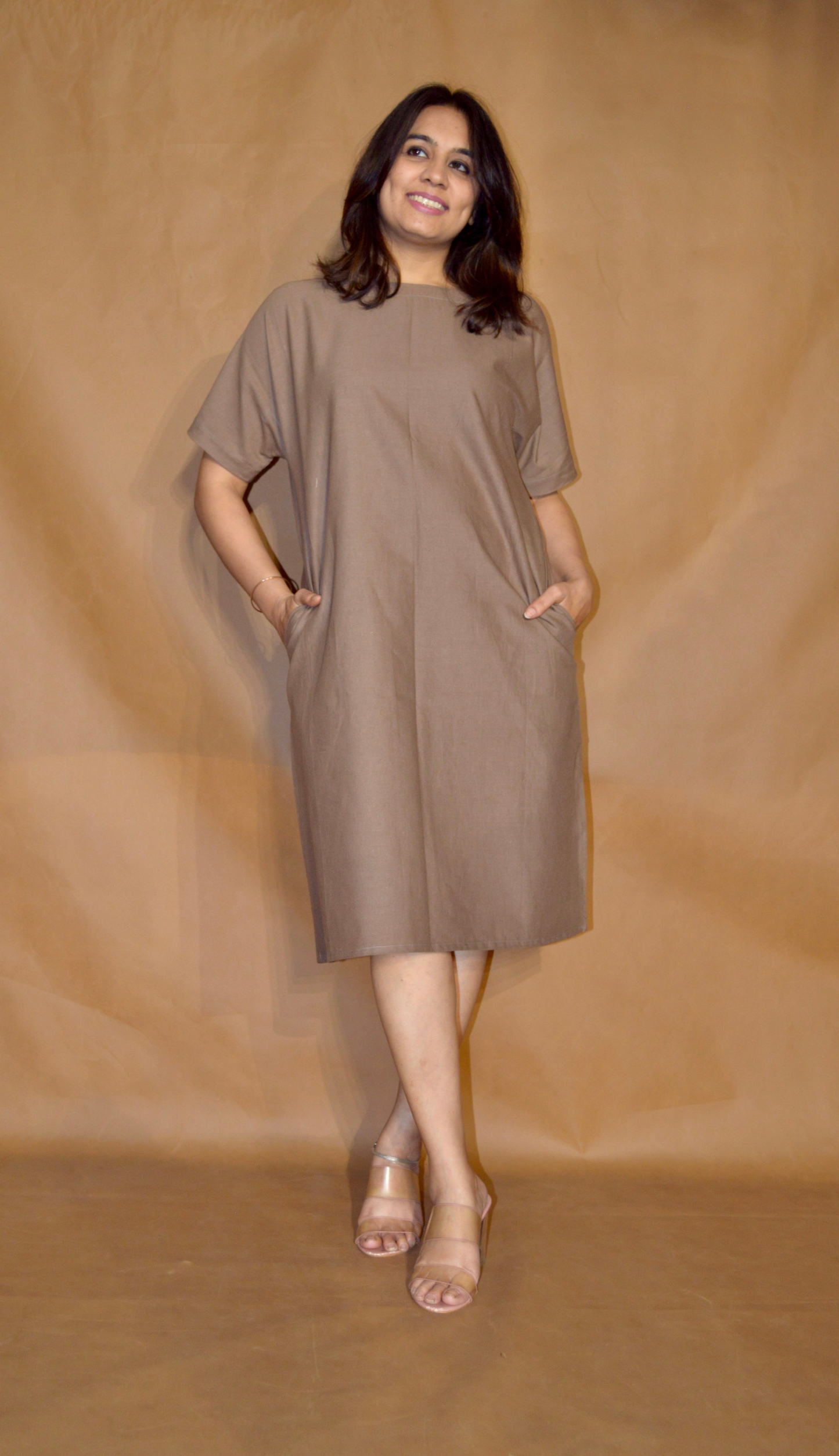 Everyday Ease Tee Dress – Clay Mist