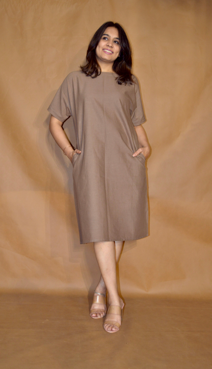 Everyday Ease Tee Dress – Clay Mist
