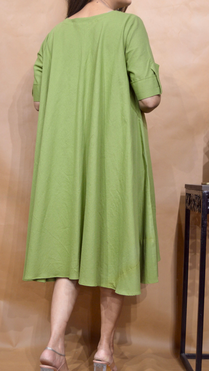 The Pistachio Veil Tent Dress