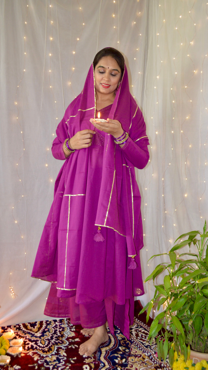 The Sunheri Vine Anarkali Dress