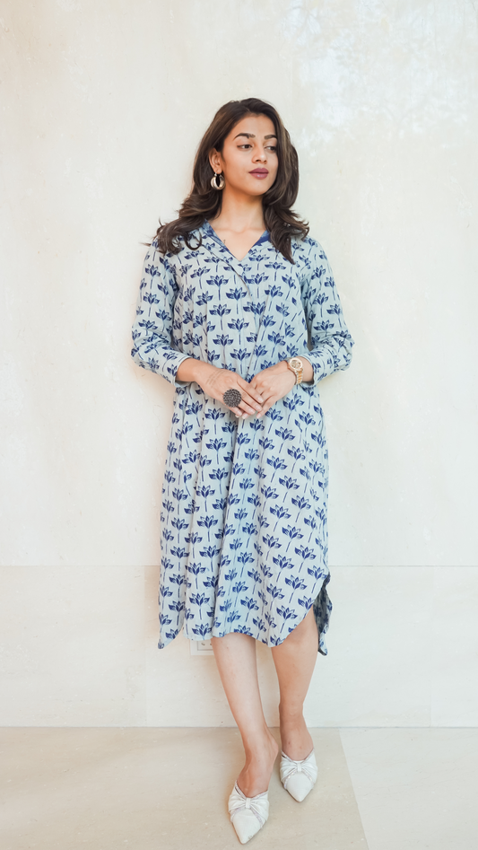 Light Blue Shirt Dress