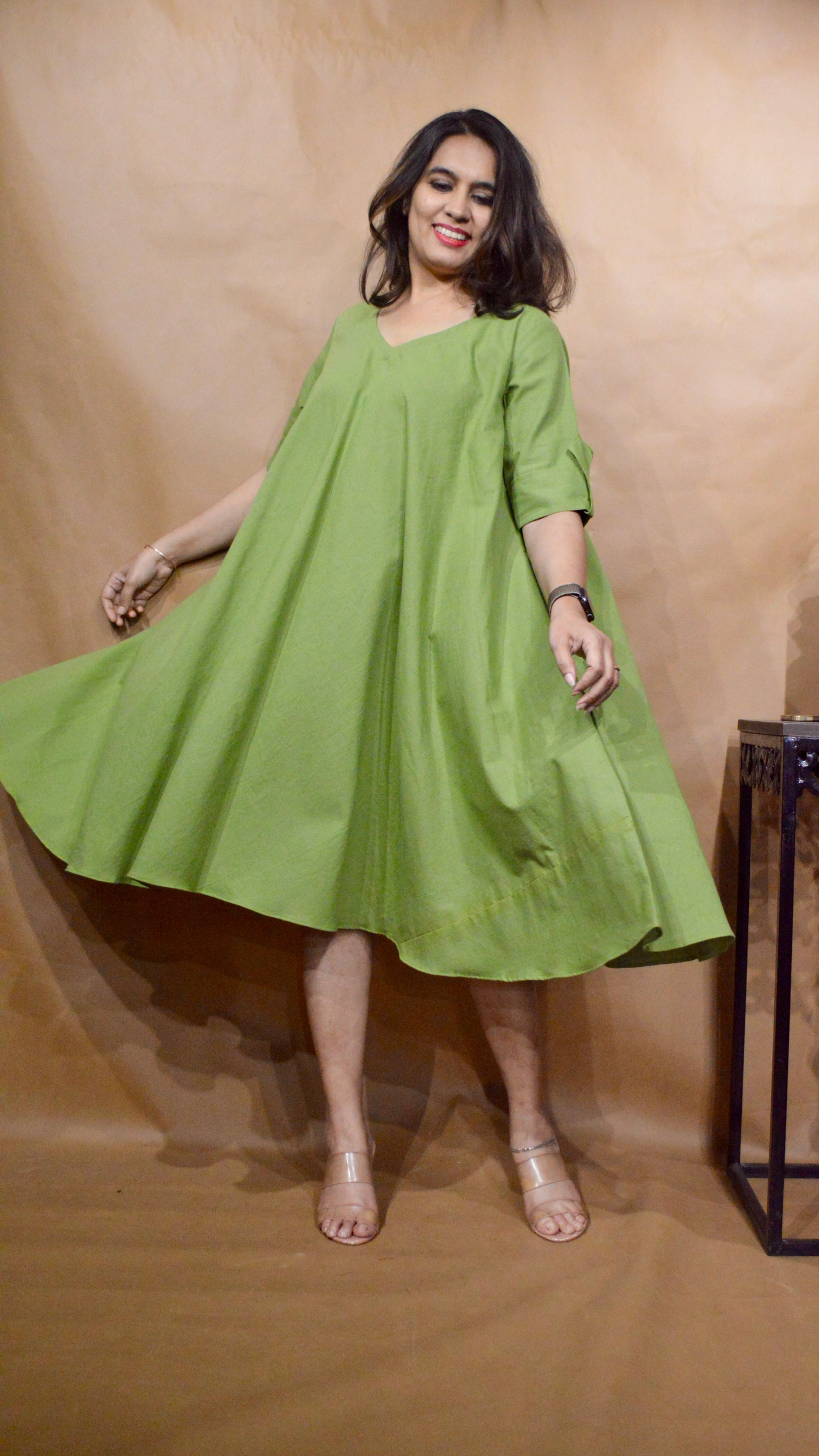 The Pistachio Veil Tent Dress