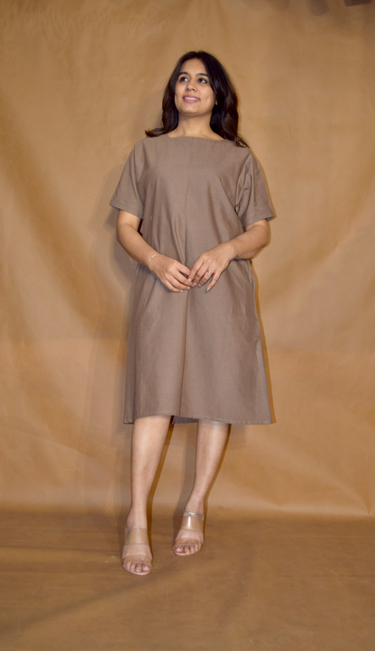 Everyday Ease Tee Dress – Clay Mist