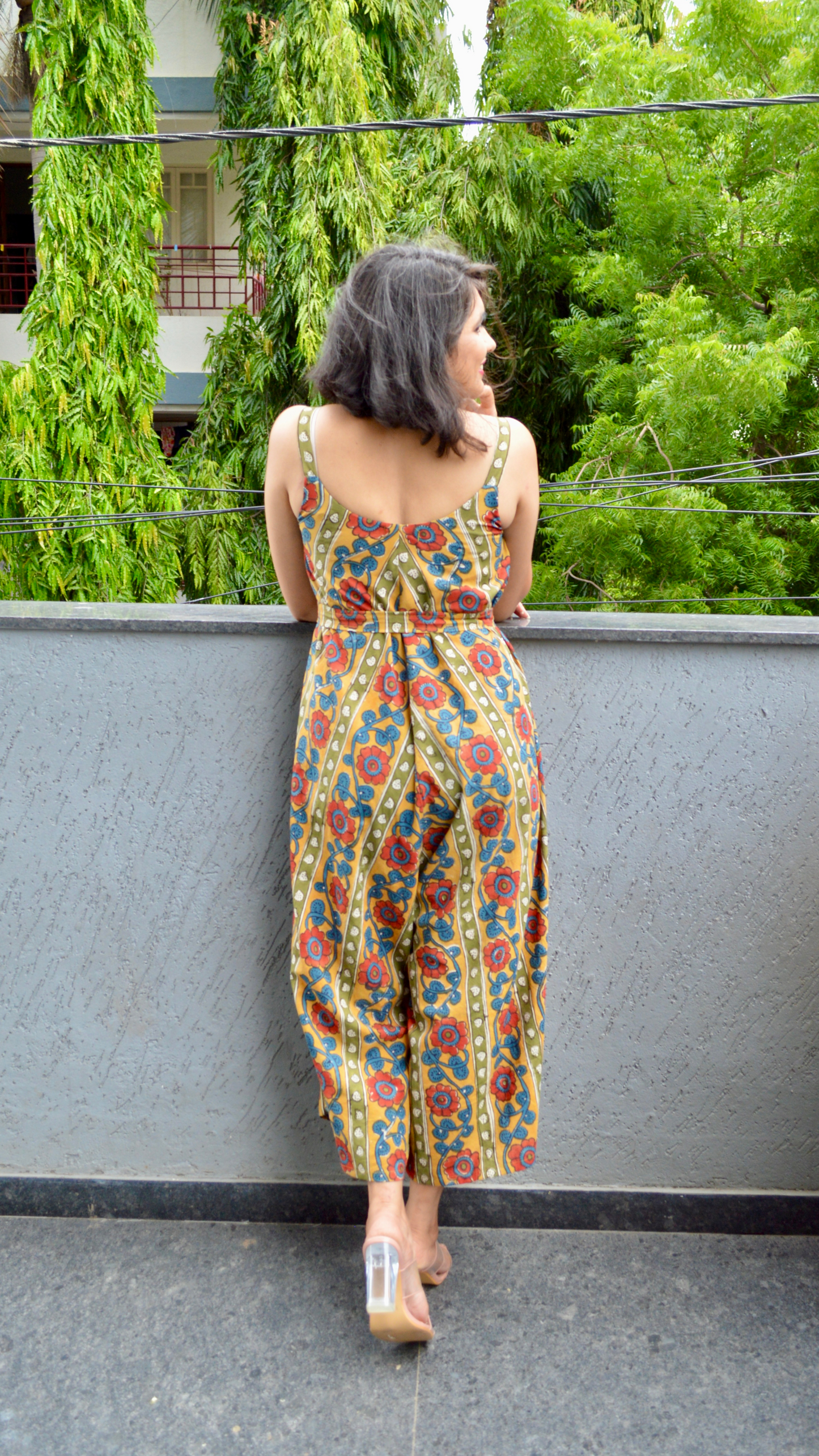 Mustard Kalamkari Jumpsuit