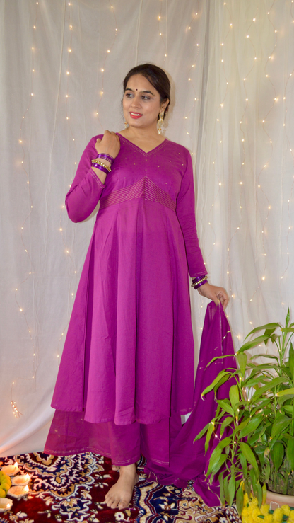 The Sunheri Vine Anarkali Dress