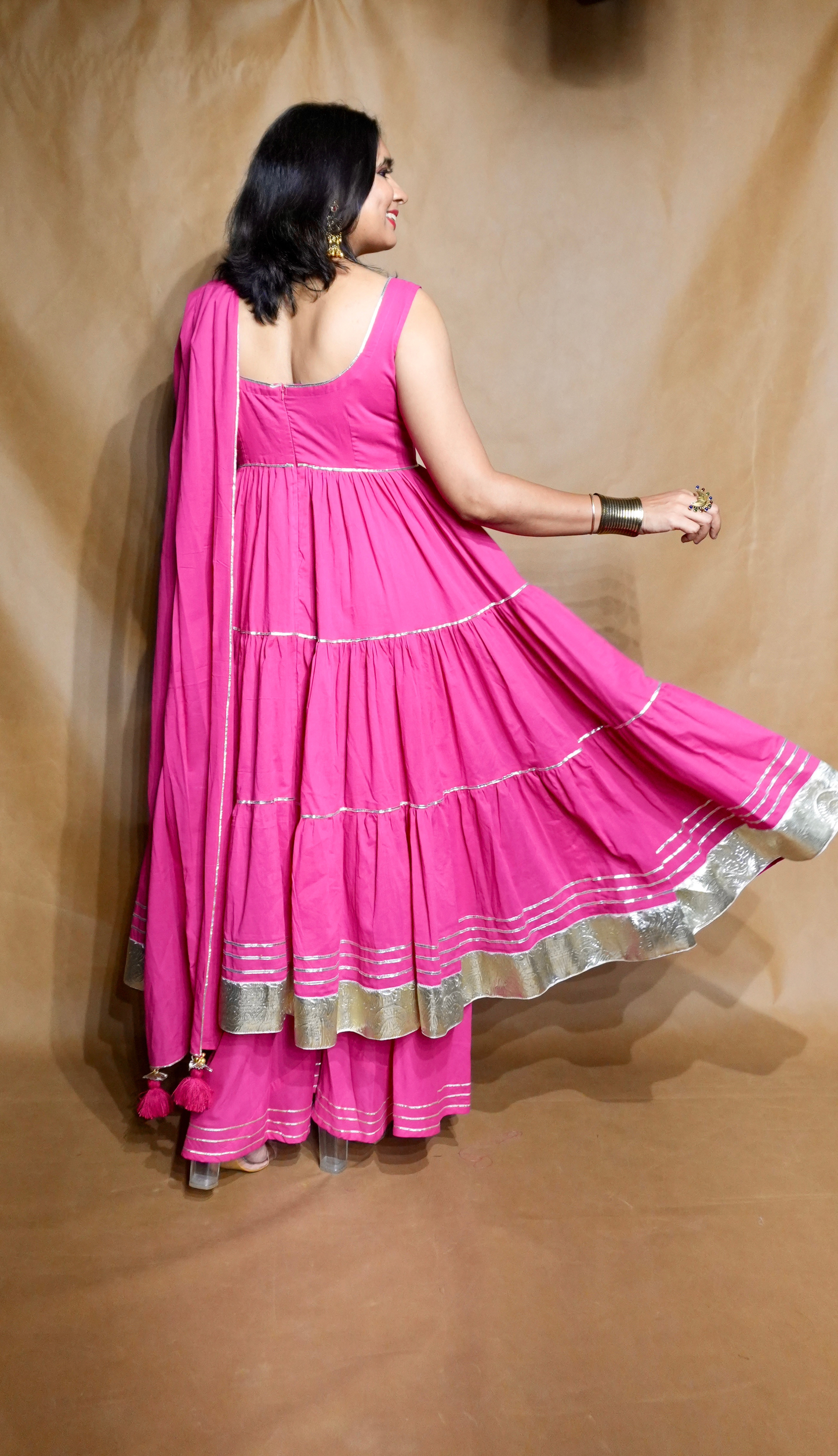 Gulabi Noor Anarkali Dress