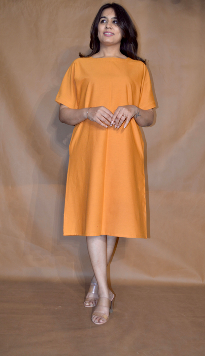 Everyday Ease Tee Dress – Golden Dune
