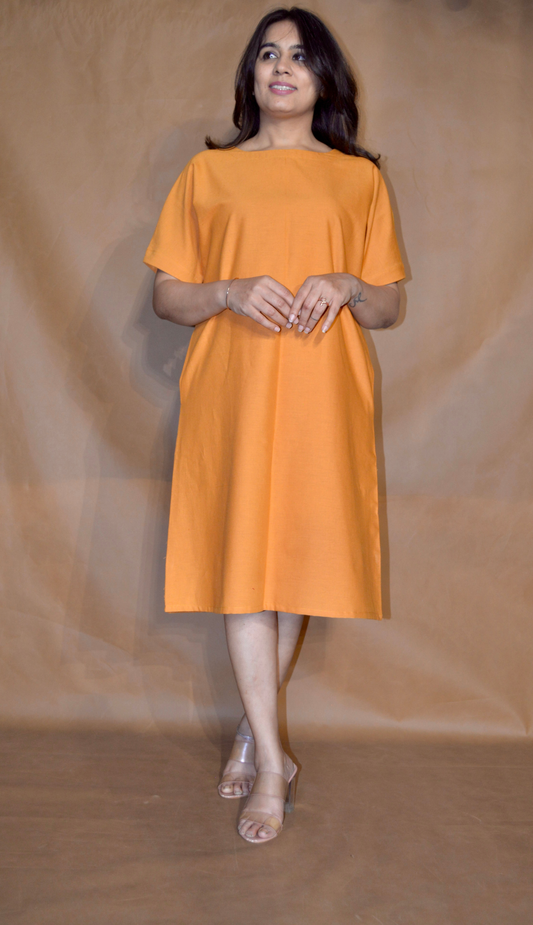 Everyday Ease Tee Dress – Golden Dune