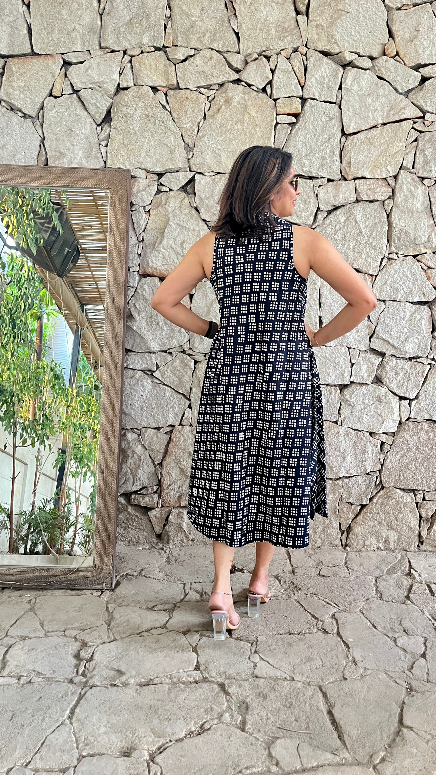 Checkmate Monchrome Circular Dress