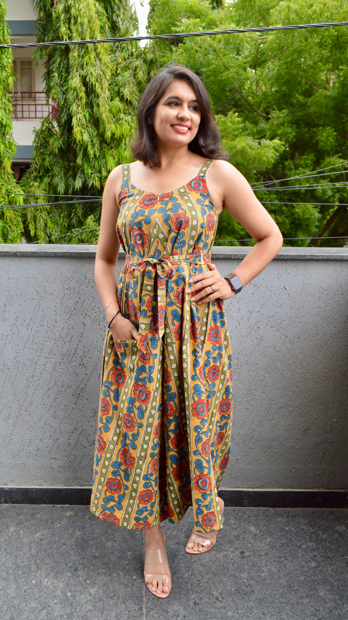 Mustard Kalamkari Jumpsuit