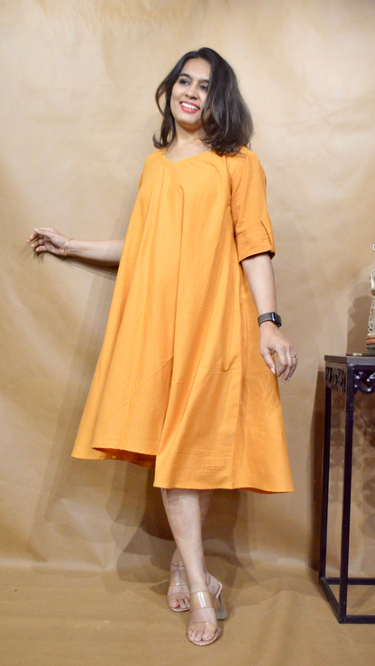 The Marigold Glow Tent Dress