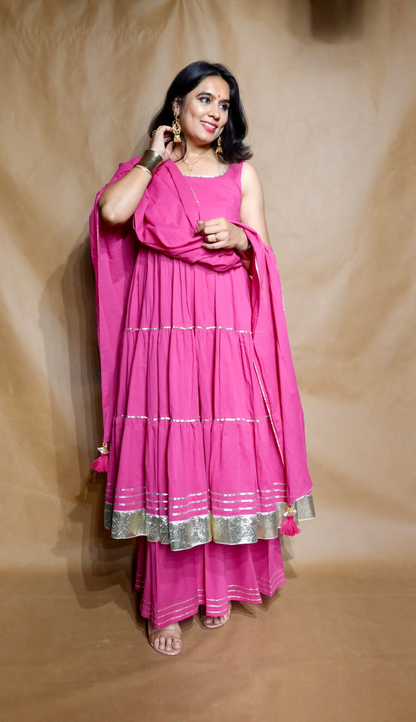 Gulabi Noor Anarkali Dress