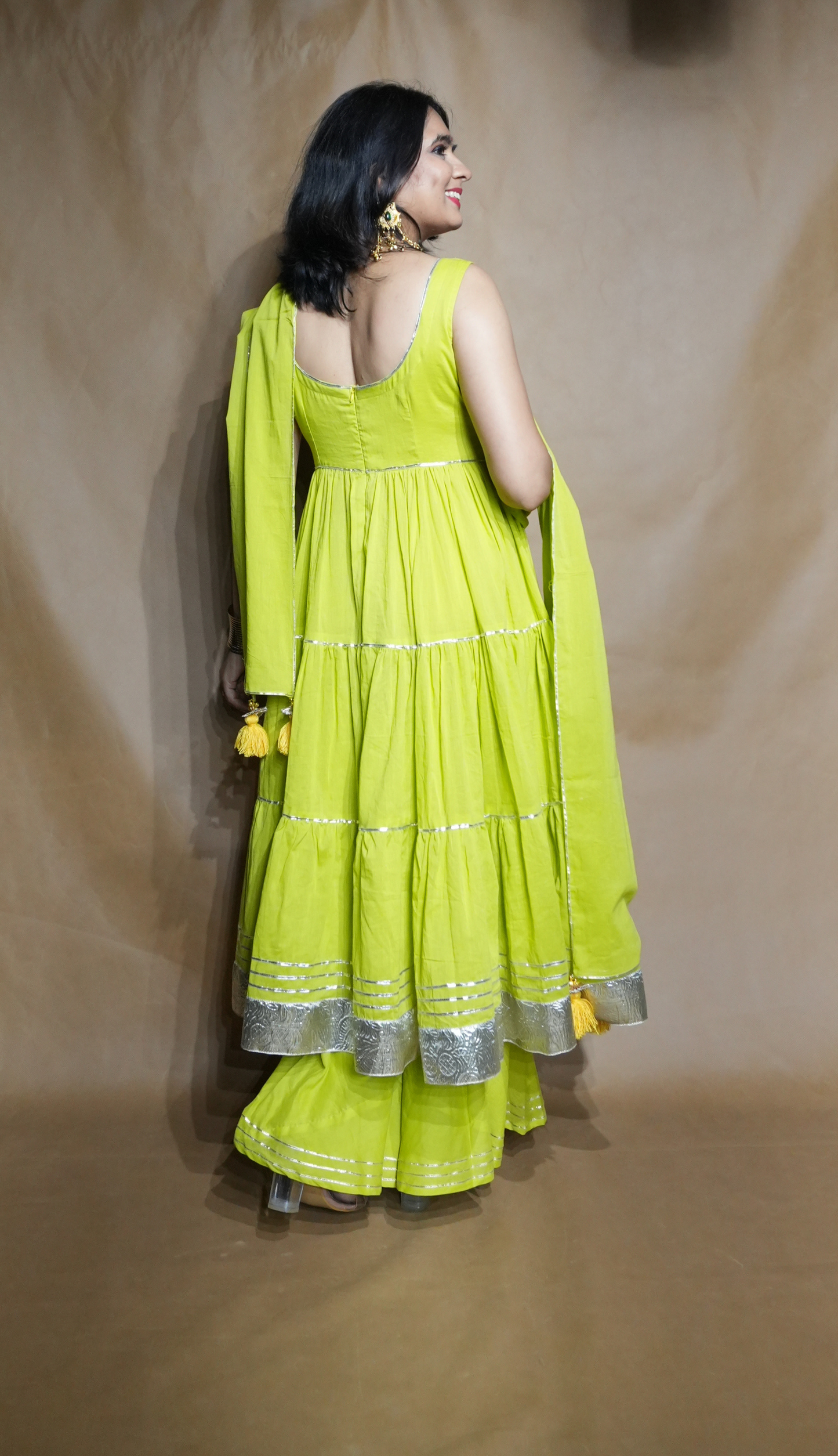 Hari Rang Anarkali Dress