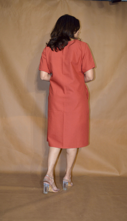 Everyday Ease Tee Dress – Burnt Terra