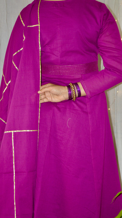 The Sunheri Vine Anarkali Dress