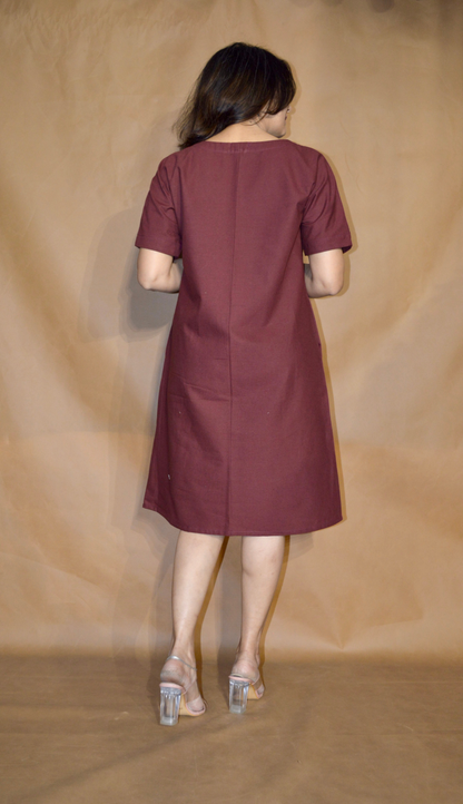 Everyday Ease Tee Dress – Haze Brown