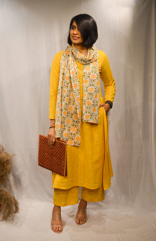 Yellow Co-ord with Dupatta