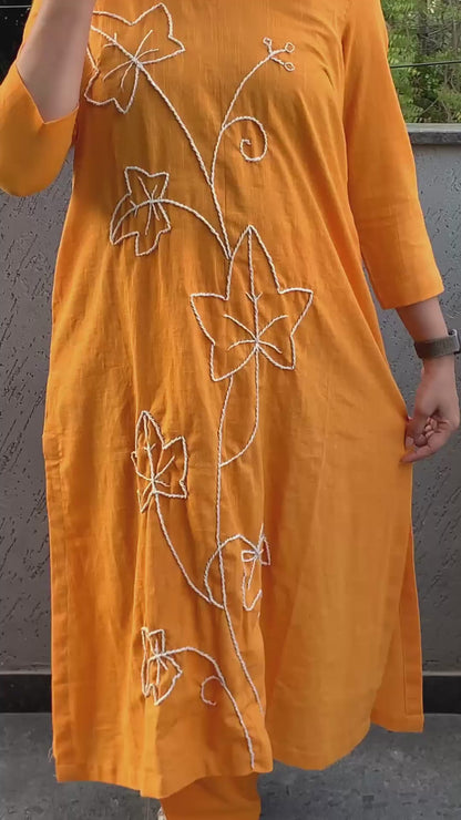 Saffron Bloom Co-ord Set (Echoes of Winter)